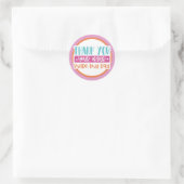 Bedankt voor uw aankoop ronde sticker (Tas)