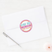 Bedankt voor uw aankoop ronde sticker (Envelop)