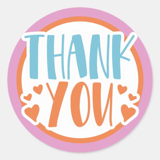 Bedankt voor uw aankoop ronde sticker (Voorkant)