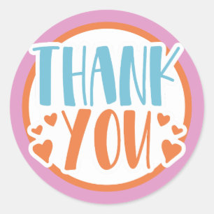 Bedankt voor uw aankoop ronde sticker