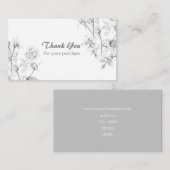 Bedankt voor uw aankoop Roos potloodtekening Visitekaartje (Voorkant / Achterkant)