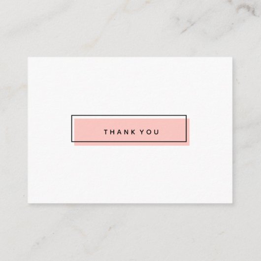 Bedankt voor uw aankoop | roze vrouwelijk informatiekaartje (Achterkant)