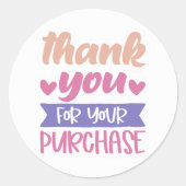 Bedankt voor uw aankoop - Small Business Ronde Sticker (Voorkant)