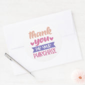 Bedankt voor uw aankoop - Small Business Ronde Sticker (Envelop)