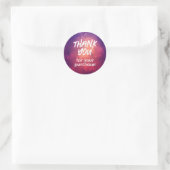 Bedankt voor uw aankoop Sticker roze Paarse (Tas)