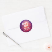 Bedankt voor uw aankoop Sticker roze Paarse (Envelop)