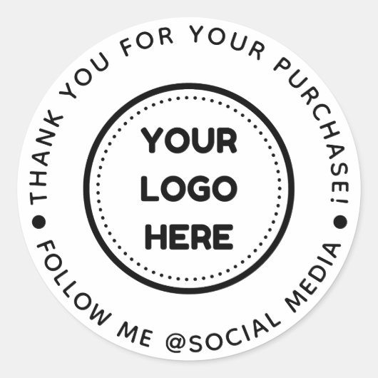 Bedankt voor uw aankoop sticker voor bedrijf (Voorkant)