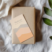 Bedankt voor uw aankoop van vlakke pastelbergen informatiekaartje