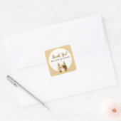 Bedankt voor uw aankoop vierkante sticker (Envelop)