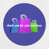Bedankt voor uw aankooplabels labels (Design 1)