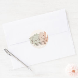 Bedankt voor uw aankopen ronde sticker