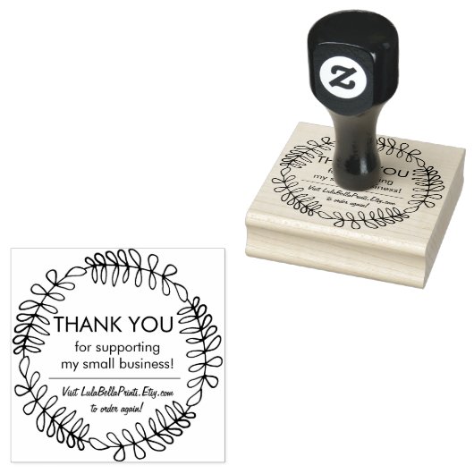 Bedankt voor uw bedrijf - Bestel opnieuw Rubberstempel (Gestempeld)