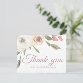 Bedankt voor uw bedrijf Floral Boutique Custom Briefkaart (Staand voorkant)