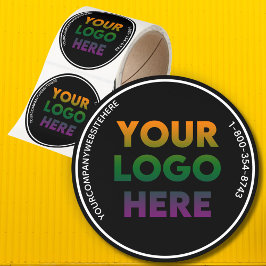 Bedankt voor uw bedrijf Logo Sociale media Ronde Sticker