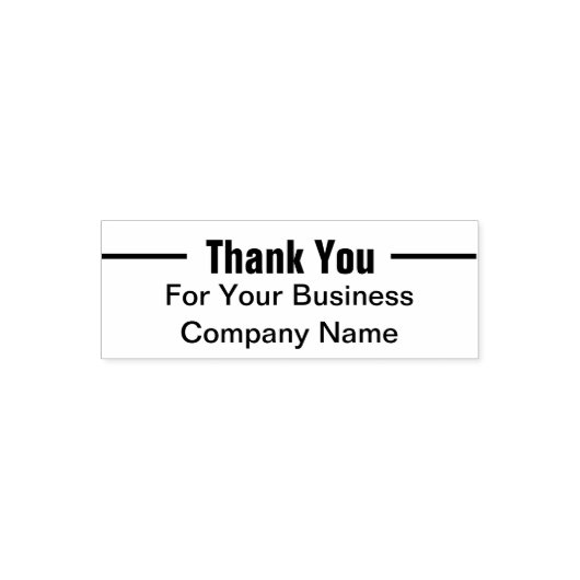 Bedankt voor uw bedrijf met bedrijfsnaam  zelfinktende stempel (Design)