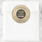 Bedankt voor uw bedrijf ronde sticker (Tas)