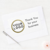 Bedankt voor uw bedrijf sticker | Uw logo (Envelop)