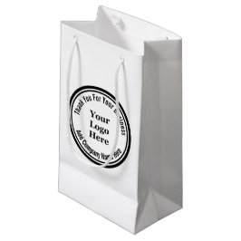 Bedankt voor uw bedrijfsnaam Black White Logo Klein Cadeauzakje