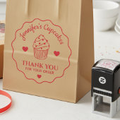 Bedankt voor uw bestelling Bakery Cupcake Stamp Zelfinktende Stempel