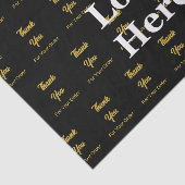 Bedankt voor uw bestelling Black Gold Business Log Tissuepapier (Detail)