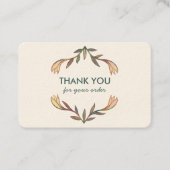 BEDANKT voor uw BESTELLING Chic Elegant Lily Lijst Visitekaartje (Voorkant)