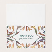 BEDANKT voor uw BESTELLING Chic Elegant Lily Lijst Visitekaartje (Buitenkant ongevouwen)