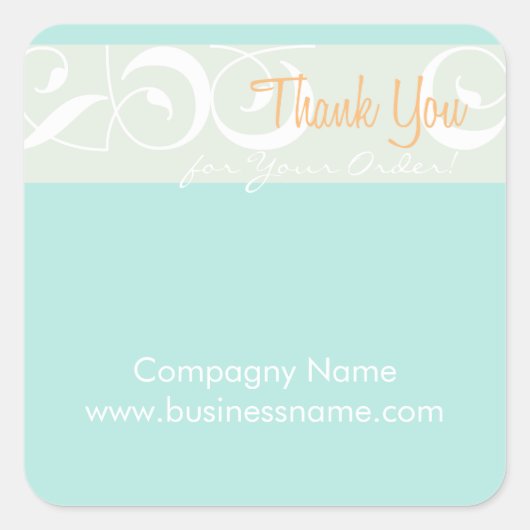 Bedankt voor uw bestelling Corporate Mint Sticker (Voorkant)