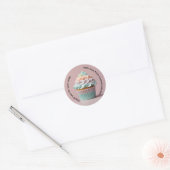 Bedankt voor uw bestelling cupcake ronde sticker (Envelop)