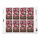 Bedankt voor uw bestelling donut en cupcake patroo etiket (Full Sheet)