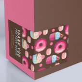 Bedankt voor uw bestelling donut en cupcake patroo etiket