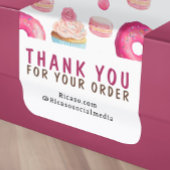 Bedankt voor uw bestelling donut en cupcake patroo etiket