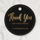  "Bedankt voor uw bestelling" Faux Gold Bedankjes Labels (Achterkant)