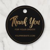  "Bedankt voor uw bestelling" Faux Gold Bedankjes Labels (Voorkant)