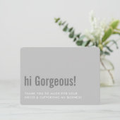 BEDANKT VOOR UW BESTELLING fun insert grijs (Staand voorkant)