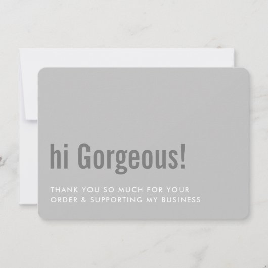 BEDANKT VOOR UW BESTELLING fun insert grijs (Voorkant)