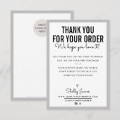 BEDANKT VOOR UW BESTELLING glam insert modern grij (Voorkant / Achterkant)