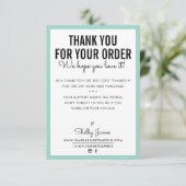 BEDANKT VOOR UW BESTELLING glam insert modern mint (Staand voorkant)