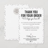 BEDANKT VOOR UW BESTELLING glam insert zwarte vlek (Voorkant / Achterkant)