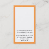 BEDANKT VOOR UW BESTELLING insert bold bright sina Visitekaartje (Achterkant)