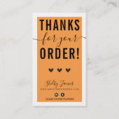 BEDANKT VOOR UW BESTELLING insert bold bright sina Visitekaartje (Voorkant)