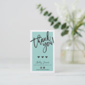 BEDANKT VOOR UW BESTELLING insert classy mint gree Visitekaartje (Staand voorkant)