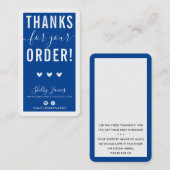 BEDANKT VOOR UW BESTELLING insert modern koninklij Visitekaartje (Voorkant / Achterkant)