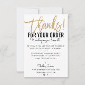 BEDANKT VOOR UW BESTELLING insert modern zwart gou (Voorkant)