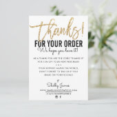 BEDANKT VOOR UW BESTELLING insert modern zwart gou (Staand voorkant)