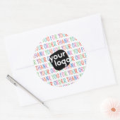 Bedankt voor uw bestelling Kleurrijk plezier Toevo Ronde Sticker (Envelop)
