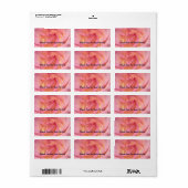 Bedankt voor uw bestelling! labels Pink Rose Flowe (Full Sheet)