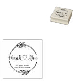 Bedankt voor uw bestelling Laurel Leaf Rubber Stam Rubberstempel (Gestempeld)