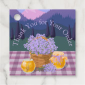 Bedankt voor uw bestelling Lavendel & Honey Rustic Bedankjes Labels (Voorkant)