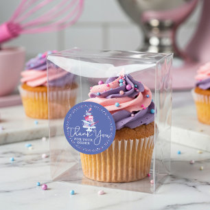 Bedankt voor uw bestelling Leuke bakkerijtaart & g Ronde Sticker