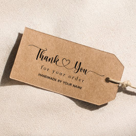 Bedankt voor uw bestelling met hart Rubber Stamp Rubberstempel